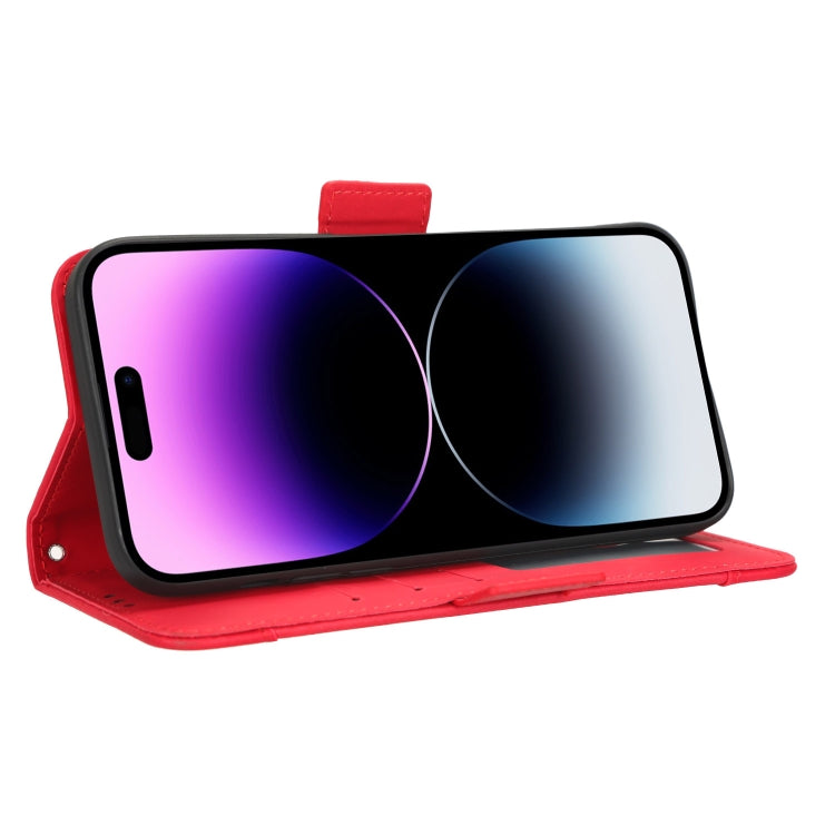 For iPhone 14 Pro Skin Feel Calf Texture Card Slots Leather Phone Case(Red) - free shipping - PMC TechLife - Order now!
