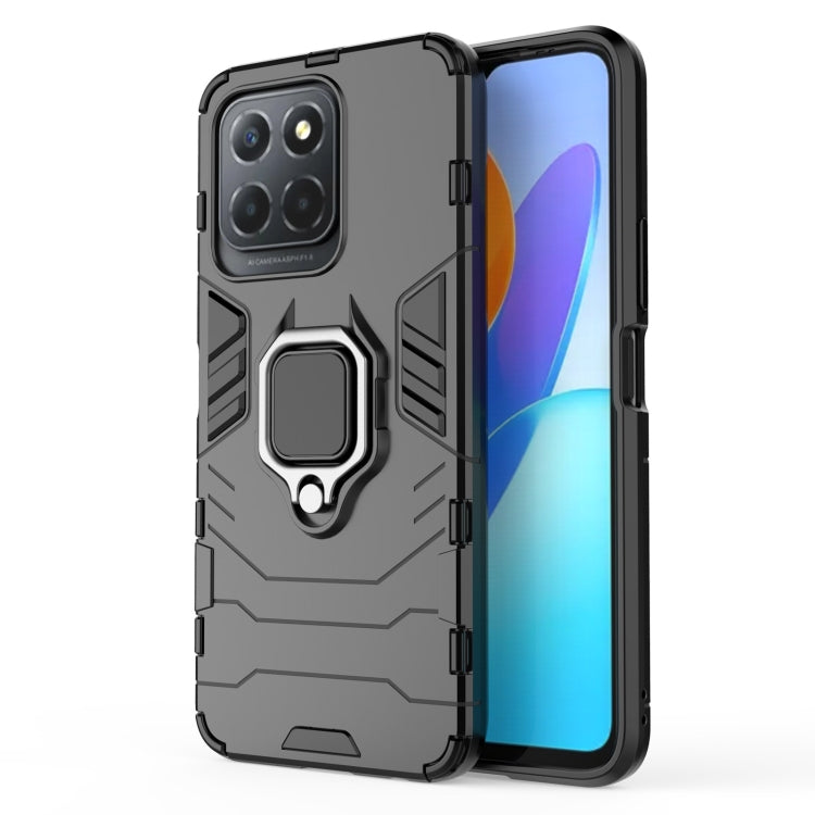 For Honor X8 5G Magnetic Ring Holder PC + TPU Phone Case(Black) - Honor Cases by PMC TechLife | Online Shopping South Africa | PMC TechLife