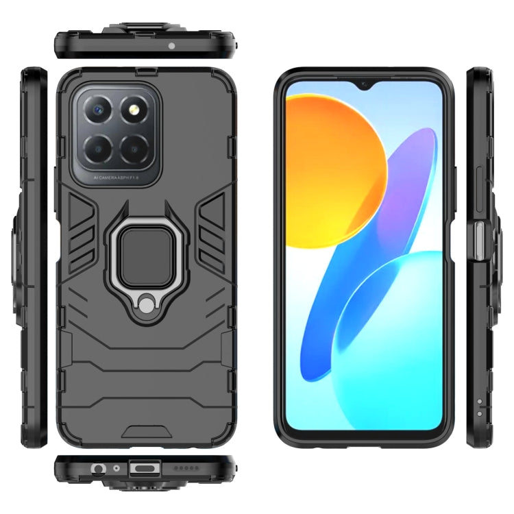 For Honor X8 5G Magnetic Ring Holder PC + TPU Phone Case(Black) - Honor Cases by PMC TechLife | Online Shopping South Africa | PMC TechLife
