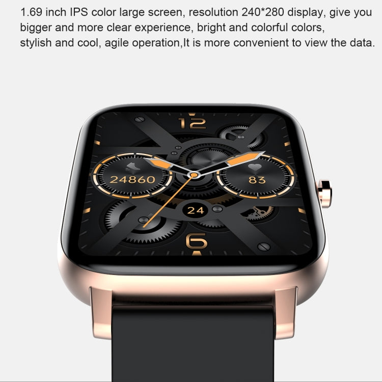 Ochstin 5H80 1.69 inch Square Screen Silicone Strap Heart Rate Blood Oxygen Monitoring Bluetooth Smart Watch(Lake Blue) - free shipping - PMC TechLife - Order now!