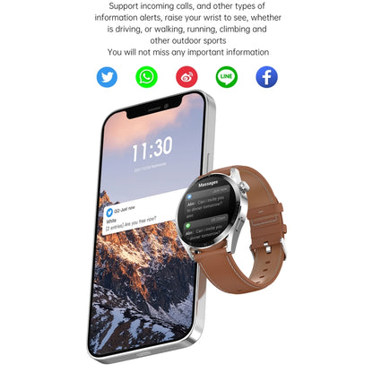 Ochstin 5HK3 Plus 1.36 inch Round Screen Bluetooth Smart Watch, Strap:Stainless Steel(Silver) - Smart Watches by OCHSTIN | Online Shopping South Africa | PMC Jewellery | Buy Now Pay Later Mobicred