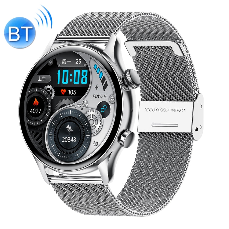 Ochstin 5HK8 Pro 1.36 inch Round Screen Blood Oxygen Blood Pressure Monitoring Bluetooth Smart Watch, Strap:Steel(Silver) - Smart Watches by OCHSTIN | Online Shopping South Africa | PMC Jewellery | Buy Now Pay Later Mobicred