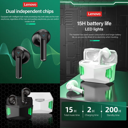 Lenovo GM5 TWS Bluetooth Wireless Sports Waterproof Noise Reduction Gaming Earphone with Mic(Black) - TWS Earphone by Lenovo | Online Shopping South Africa | PMC Jewellery