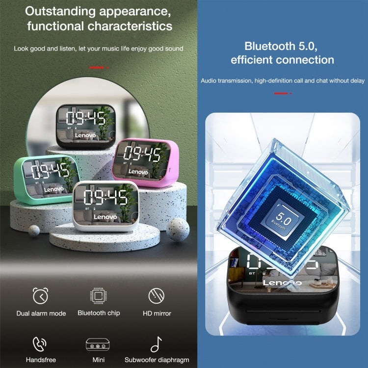Lenovo TS13 Wireless Portable Subwoofer Stereo Bluetooth Speaker Smart Alarm Clock(Green) - Desktop Speaker by Lenovo | Online Shopping South Africa | PMC Jewellery