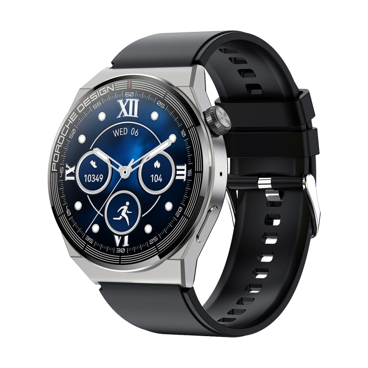 Ochstin 5HK46P 1.36 inch Round Screen Silicone Strap Smart Watch with Bluetooth Call Function(Silver+Black) - free shipping - PMC TechLife - Order now!