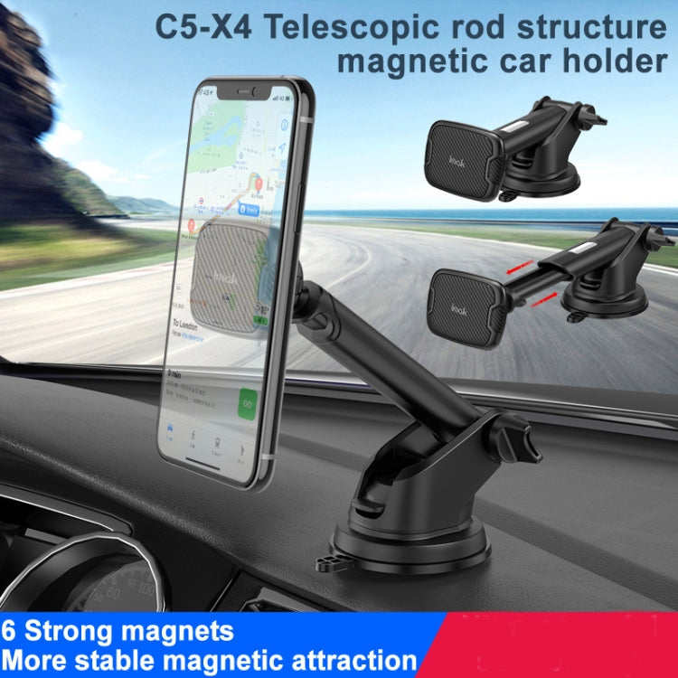 IMAK C5-X4 Telescopic Rod Magnetic Car Holder(Black) - Universal Car Holders by imak | Online Shopping South Africa | PMC TechLife | Buy Now Pay Later Mobicred