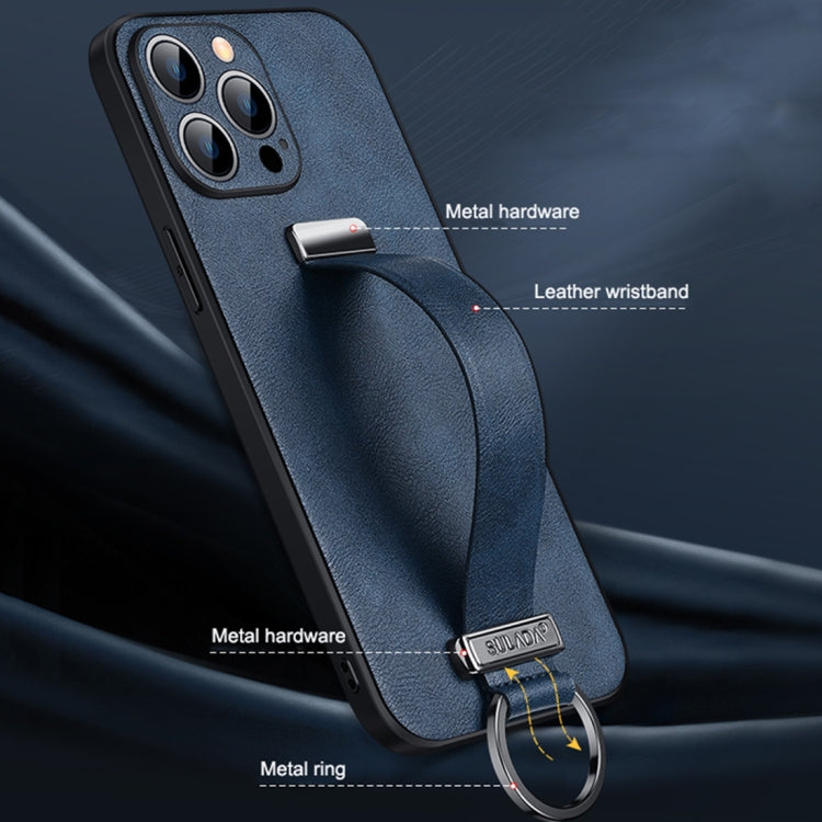 For iPhone 14 Pro Max SULADA Cool Series PC + Leather Texture Skin Feel Phone Case(Blue) - iPhone 14 Pro Max Cases by SULADA | Online Shopping South Africa | PMC Jewellery | Buy Now Pay Later Mobicred