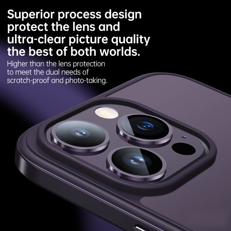 For iPhone 14 Pro SULADA Metal Frame + Nano Glass + TPU Phone Case(Dark Purple) - iPhone 14 Pro Cases by SULADA | Online Shopping South Africa | PMC Jewellery