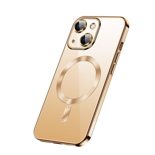 For iPhone 14 SULADA Plating TPU Shockproof Phone Soft Case(Gold) - iPhone 14 Cases by SULADA | Online Shopping South Africa | PMC Jewellery