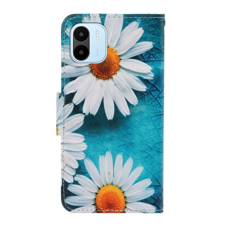 For Xiaomi Redmi A1 Colored Drawing Pattern Leather Phone Case(Daisy) - Xiaomi Cases by PMC Jewellery | Online Shopping South Africa | PMC Jewellery