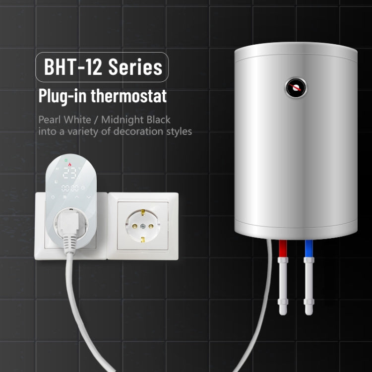 BHT12-E Plug-in LED Thermostat Without WiFi, EU Plug(Black) - Thermostat & Thermometer by PMC TechLife | Online Shopping South Africa | PMC TechLife