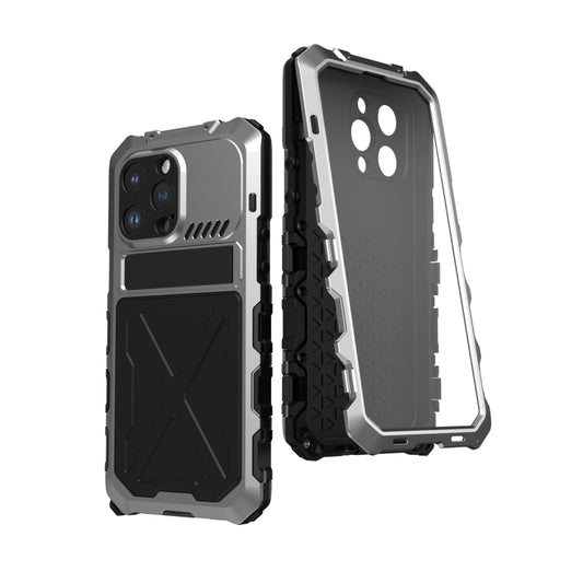 For iPhone 14 Pro Max R-JUST Life Waterproof Dustproof Shockproof Phone Case(Silver) - iPhone 14 Pro Max Cases by R-JUST | Online Shopping South Africa | PMC Jewellery | Buy Now Pay Later Mobicred