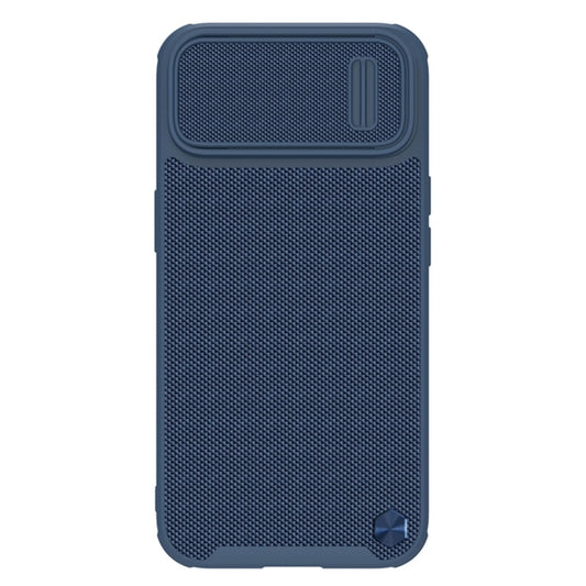 For iPhone 14 Plus NILLKIN Texture MagSafe Camshield PC + TPU Phone Case(Blue) - iPhone 14 Plus Cases by NILLKIN | Online Shopping South Africa | PMC Jewellery