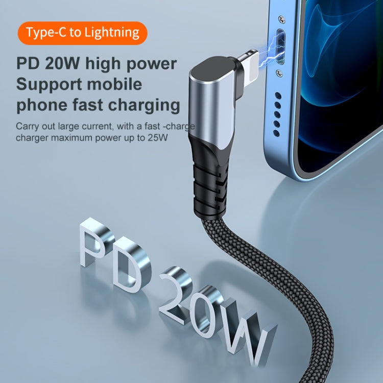 ADC-009 20W USB-C/Type-C to 8 Pin Double Elbow Data Cable, Length:2m - 2 in 1 Cable by PMC Jewellery | Online Shopping South Africa | PMC Jewellery