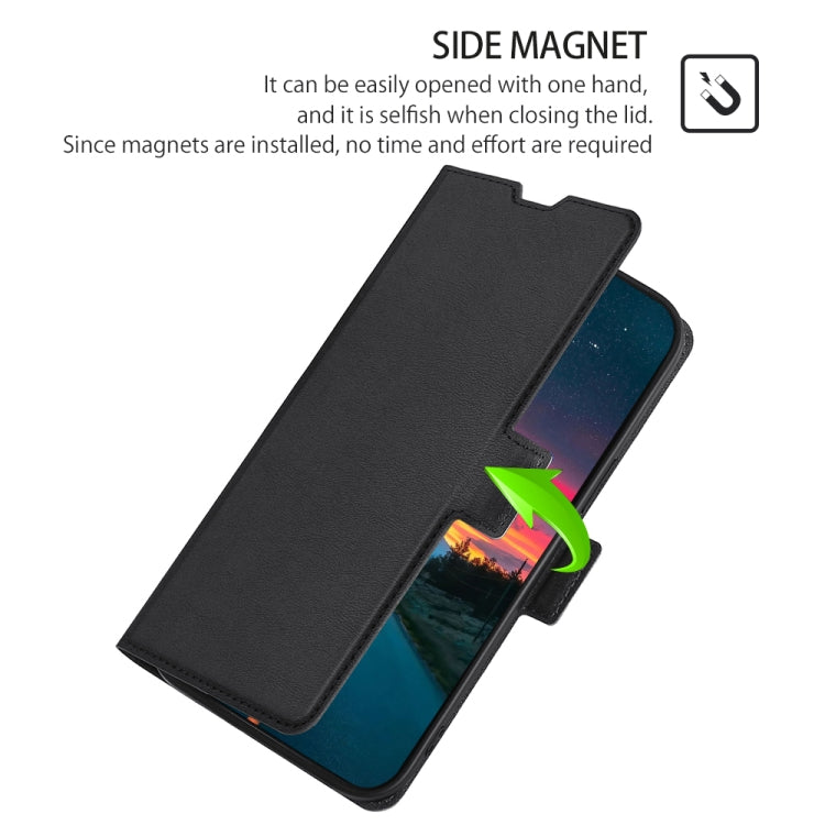For Xiaomi Redmi Note 12 Pro+ China Ultra-thin Voltage Side Buckle Horizontal Flip Leather Phone Case(Black) - Xiaomi Cases by PMC TechLife | Online Shopping South Africa | PMC TechLife | Buy Now Pay Later Mobicred