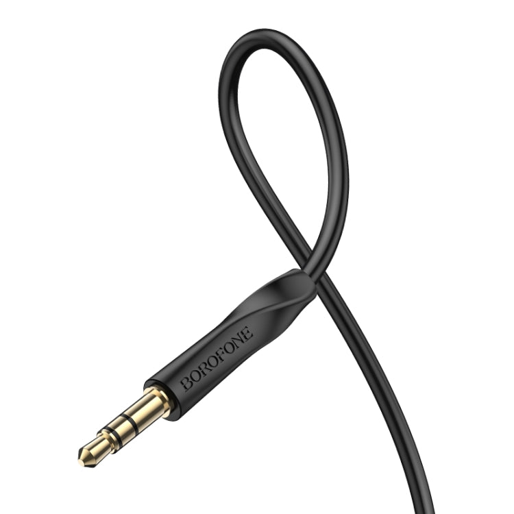 Borofone BL16 Clear Sound 3.5mm AUX Audio Cable, Length:1m(Black) - Video & Audio Cable by Borofone | Online Shopping South Africa | PMC Jewellery