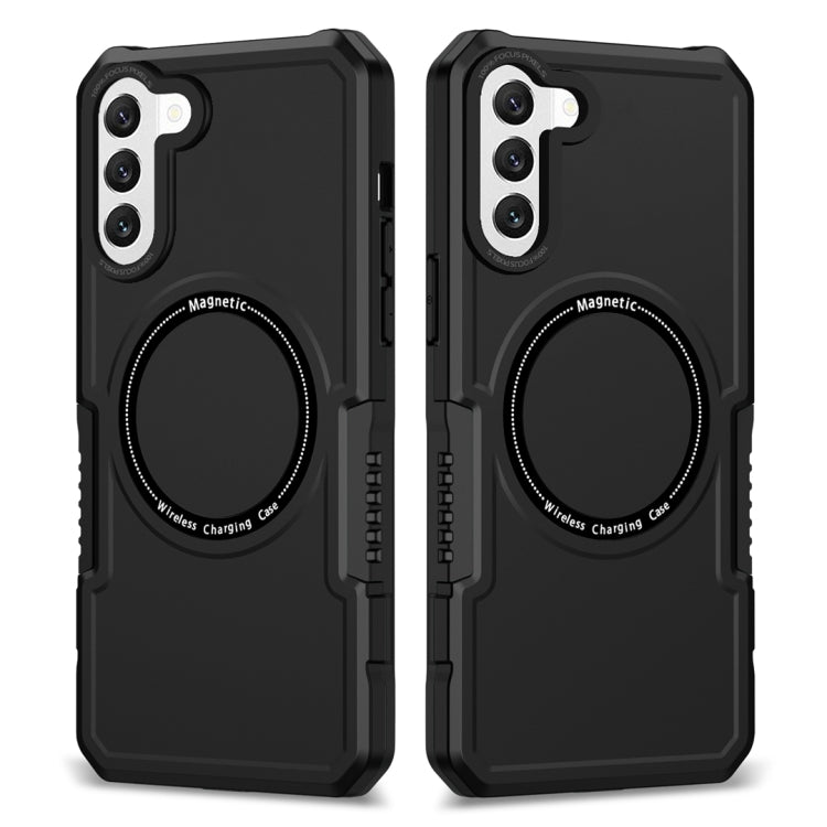 For Samsung Galaxy S22 5G MagSafe Shockproof Armor Phone Case(Black) - Galaxy S22 5G Cases by PMC TechLife | Online Shopping South Africa | PMC TechLife