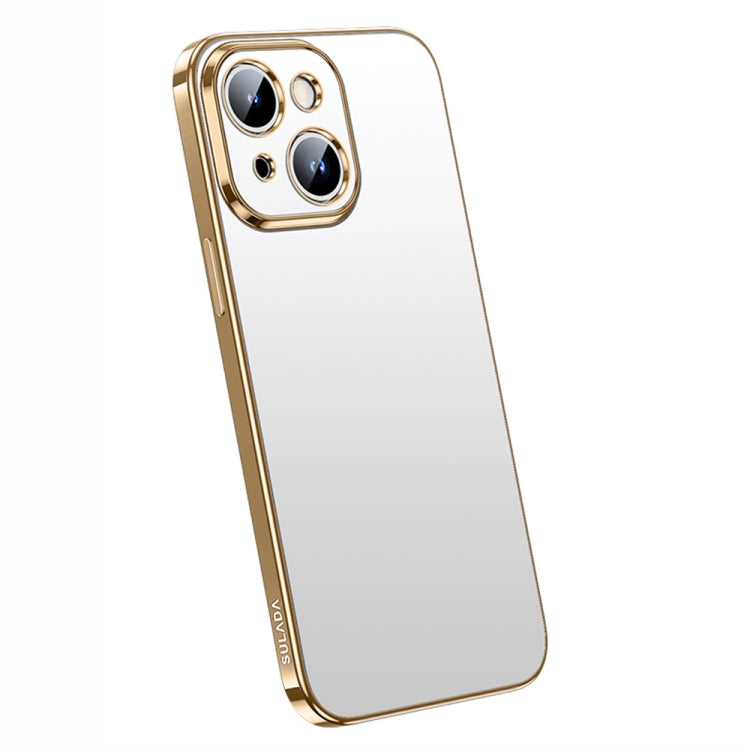 For iPhone 14 SULADA Electroplating Frosted All-inclusive TPU Phone Case(Gold) - iPhone 14 Cases by SULADA | Online Shopping South Africa | PMC Jewellery