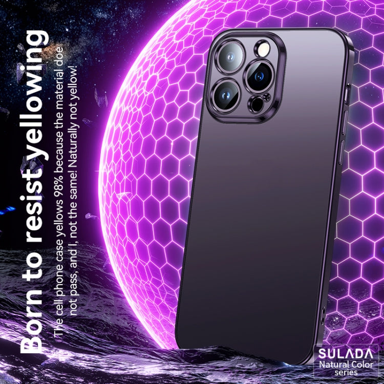 For iPhone 14 SULADA Electroplating Frosted All-inclusive TPU Phone Case(Black) - iPhone 14 Cases by SULADA | Online Shopping South Africa | PMC TechLife