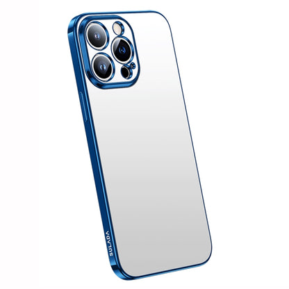 For iPhone 14 Pro SULADA Electroplating Frosted All-inclusive TPU Phone Case(Blue) - iPhone 14 Pro Cases by SULADA | Online Shopping South Africa | PMC Jewellery