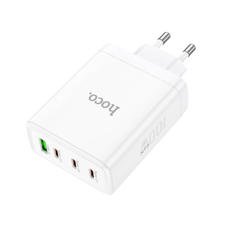 hoco N31 Leader PD 100W USB+Three USB-C/Type-C Interface Fast Charger, EU Plug(White) - USB Charger by hoco | Online Shopping South Africa | PMC Jewellery