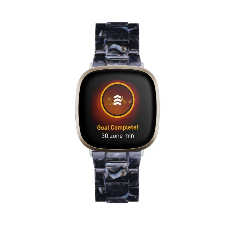 For Fitbit Versa 3 / Sense Universal Resin Watch Band(Shiny Black) - free shipping - PMC TechLife - Order now!
