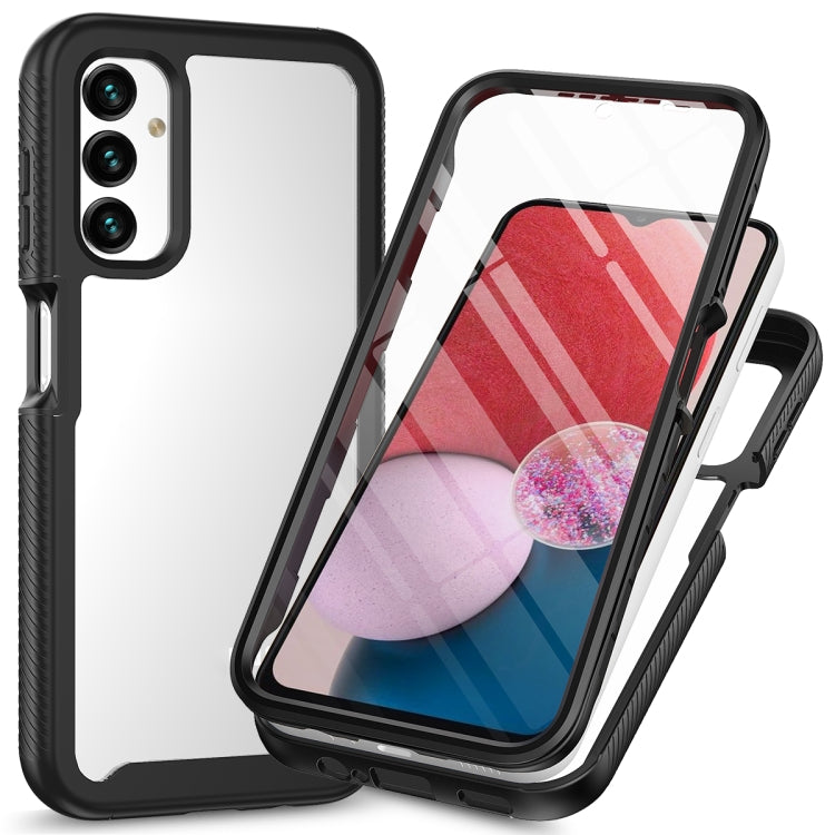 For Samsung Galaxy A14 5G Two-layer Integrated Transparent TPU + PC + PET Protective Phone Case(Black) - free shipping - PMC TechLife - Order now!
