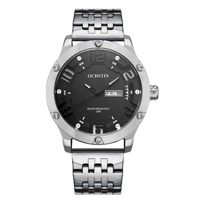 OCHSTIN 7255 Fashion Steel Strap Day-date Quartz Men Watch(Silver White) - Metal Strap Watches by OCHSTIN | Online Shopping South Africa | PMC Jewellery | Buy Now Pay Later Mobicred