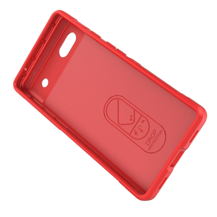 For Google Pixel 6a Magic Shield TPU + Flannel Phone Case(Grey) - Google Cases by PMC TechLife | Online Shopping South Africa | PMC TechLife | Buy Now Pay Later Mobicred