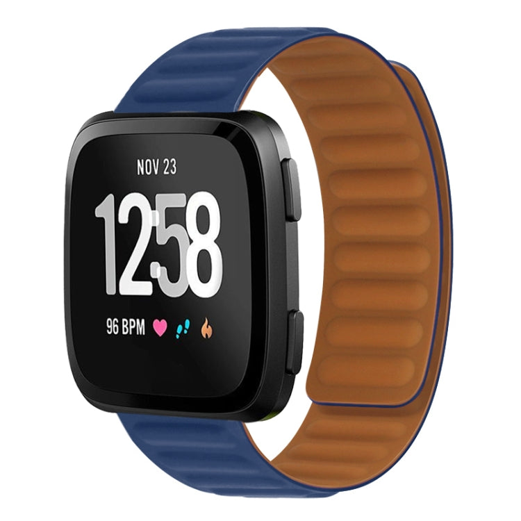 For Fitbit Versa 4 / 3 / Sense 2 20mm Silicone Magnetic Watch Band(Dark Blue) - free shipping - PMC TechLife - Order now!
