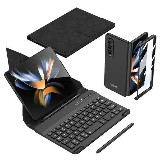 For Samsung Galaxy Z Fold3 5G GKK Magnetic Folding Bluetooth Keyboard Leather Case with Pen(Black) - Samsung Keyboard by GKK | Online Shopping South Africa | PMC Jewellery