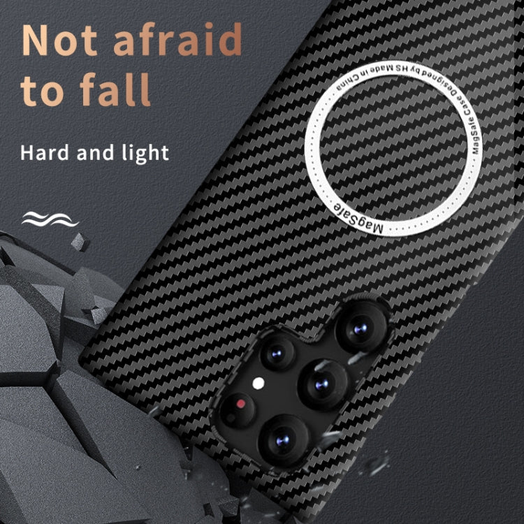 For Samsung Galaxy S23 Ultra 5G Carbon Fiber Texture MagSafe Magnetic Phone Case(Black) - free shipping - PMC TechLife - Order now!