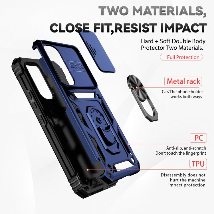 For Samsung Galaxy A54 5G Sliding Camshield Holder Phone Case(Blue) - free shipping - PMC TechLife - Order now!