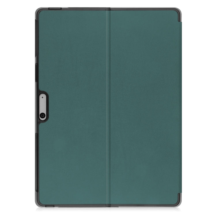 For Microsoft Surface Pro 9 Custer Pure Color Holder Leather Tablet Case(Green) - Microsoft by PMC Jewellery | Online Shopping South Africa | PMC Jewellery