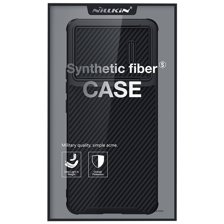 For Samsung Galaxy S23 5G NILLKIN Synthetic Fiber Camshield Phone Case(Black) - Galaxy S23 5G Cases by NILLKIN | Online Shopping South Africa | PMC Jewellery