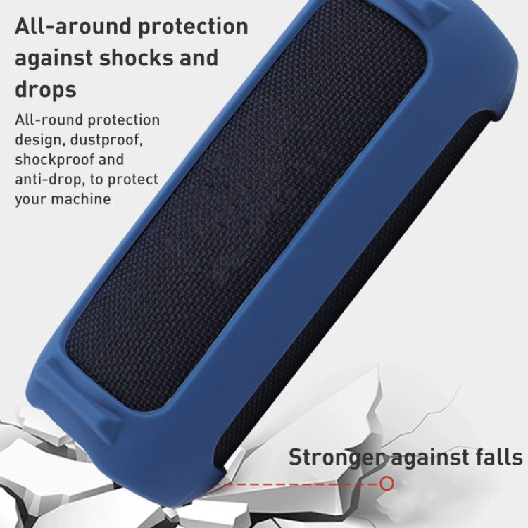 For JBL Flip 6 Bluetooth Speaker Portable Silicone Case with Shoulder Strap(Black) - Protective Case by PMC Jewellery | Online Shopping South Africa | PMC Jewellery