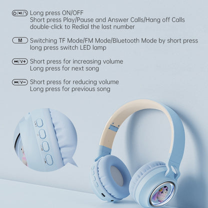 Q1 Headphones Monster Kids Over-Ear Bluetooth Earphones(Apricot) - Headset & Headphone by PMC Jewellery | Online Shopping South Africa | PMC Jewellery