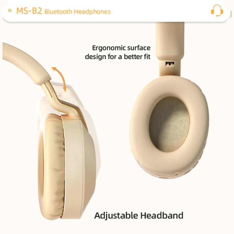 B2 Wireless Bluetooth 5.1 Foldable Noise Reduction Headset(White) - Headset & Headphone by PMC Jewellery | Online Shopping South Africa | PMC Jewellery