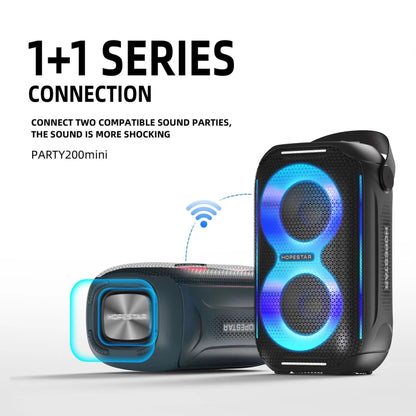 HOPESTAR Party200 mini Portable Tone Pulse RGB Light Bluetooth Speaker(Blue) - Waterproof Speaker by HOPESTAR | Online Shopping South Africa | PMC Jewellery