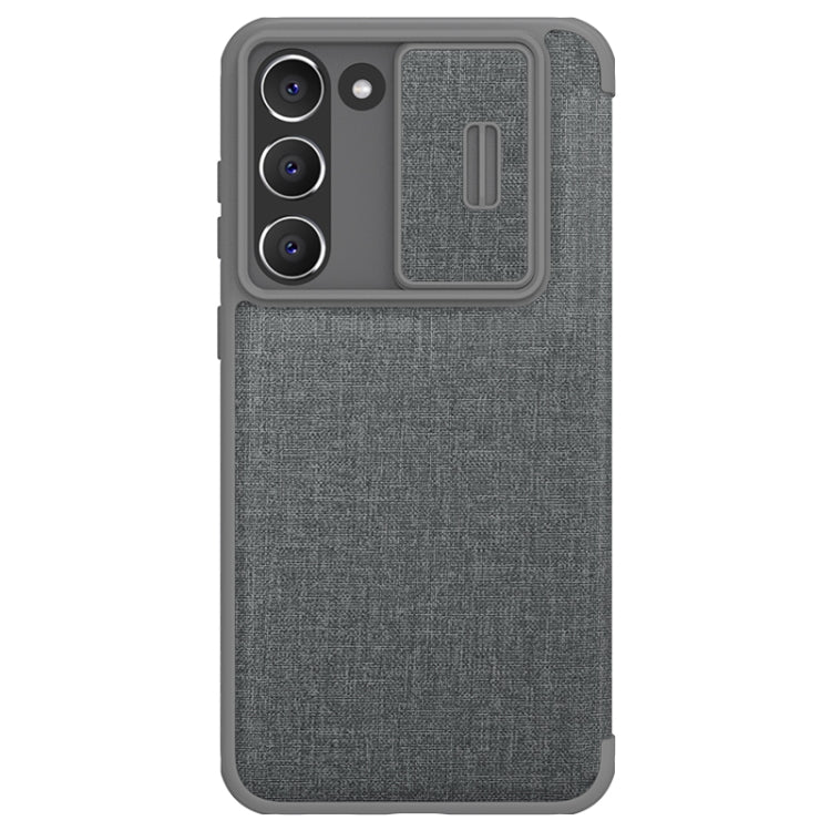 For Samsung Galaxy S23 5G NILLKIN QIN Series Pro Sliding Camera Cover Design Leather Phone Case(Grey) - Galaxy S23 5G Cases by NILLKIN | Online Shopping South Africa | PMC Jewellery