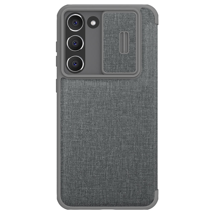 For Samsung Galaxy S23+ 5G NILLKIN QIN Series Pro Sliding Camera Cover Design Leather Phone Case(Grey) - Galaxy S23+ 5G Cases by NILLKIN | Online Shopping South Africa | PMC Jewellery