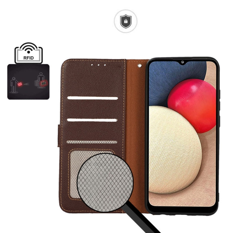 For Honor X7a 4G KHAZNEH Litchi Texture Leather RFID Phone Case(Brown) - Honor Cases by PMC TechLife | Online Shopping South Africa | PMC TechLife | Buy Now Pay Later Mobicred