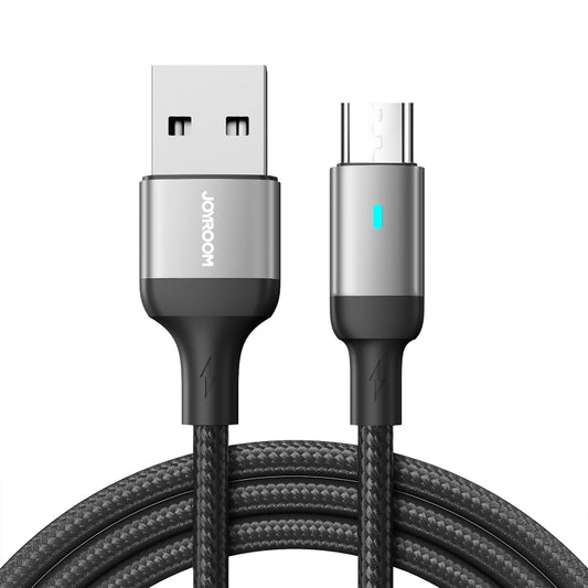 JOYROOM S-UM018A10 Extraordinary Series 2.4A USB-A to Micro USB Fast Charging Data Cable, Cable Length:2m(Black) - Micro USB Cable by JOYROOM | Online Shopping South Africa | PMC Jewellery