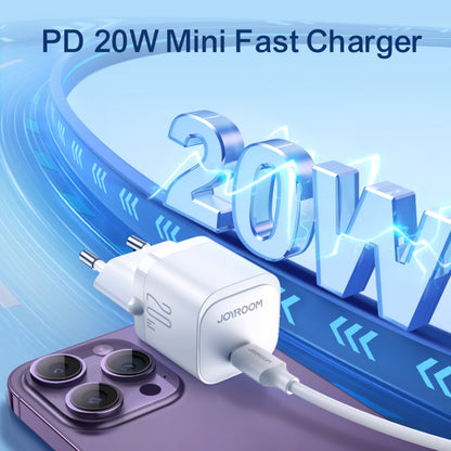 JOYROOM JR-TCF02 PD Type-C 20W Mini Charger, Plug:EU Plug(White) - USB Charger by JOYROOM | Online Shopping South Africa | PMC Jewellery | Buy Now Pay Later Mobicred