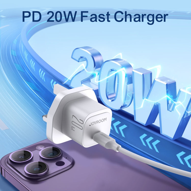 JOYROOM JR-TCF02 PD Type-C 20W Mini Charger, Plug:UK Plug(White) - USB Charger by JOYROOM | Online Shopping South Africa | PMC Jewellery