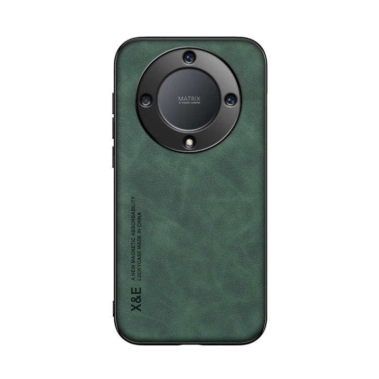 For Honor X9a Lamba Skin Feel Magnetic Leather Phone Case(Green) - Honor Cases by PMC Jewellery | Online Shopping South Africa | PMC Jewellery