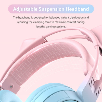T25 RGB Stereo Cat Ear Bluetooth Wireless Headphones with Detachable Microphone(Black) - Headset & Headphone by PMC Jewellery | Online Shopping South Africa | PMC Jewellery