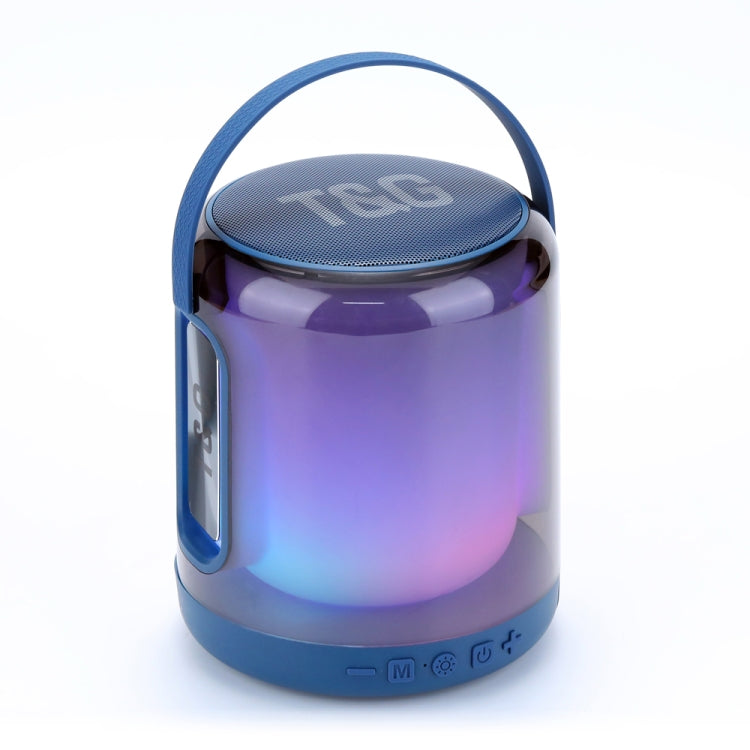 T&G TG376 360 Degree Full Screen LED Light RGB Multicolor Wireless Bluetooth Speaker Subwoofer(Blue) - free shipping - PMC TechLife - Order now!