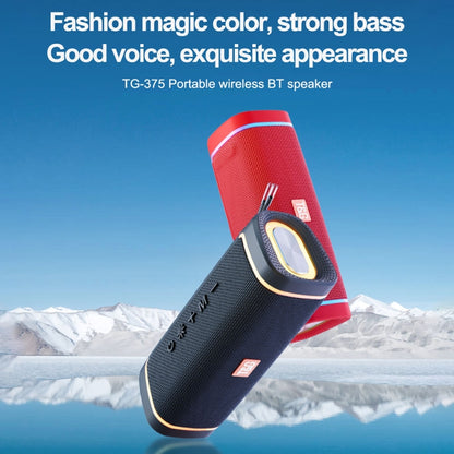 T&G TG375 Outdoor Portable LED Light RGB Wireless Bluetooth Speaker Subwoofer(Red) - Desktop Speaker by T&G | Online Shopping South Africa | PMC Jewellery | Buy Now Pay Later Mobicred