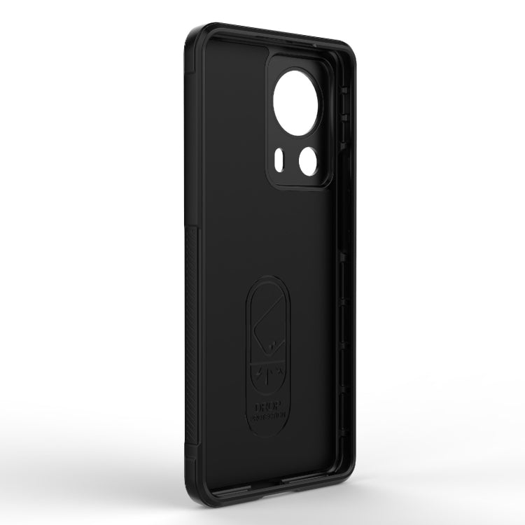 For Xiaomi 13 Lite Magic Shield TPU + Flannel Phone Case(Black) - 13 Lite Cases by PMC Jewellery | Online Shopping South Africa | PMC Jewellery